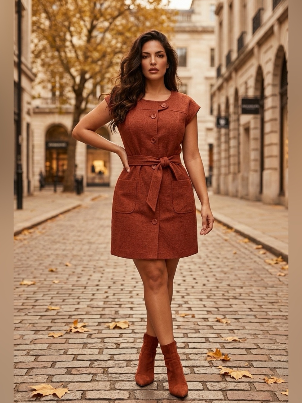 Tabitha x Anthropologie Blustery Days Belted Vest Short-Sleeve Coatigan